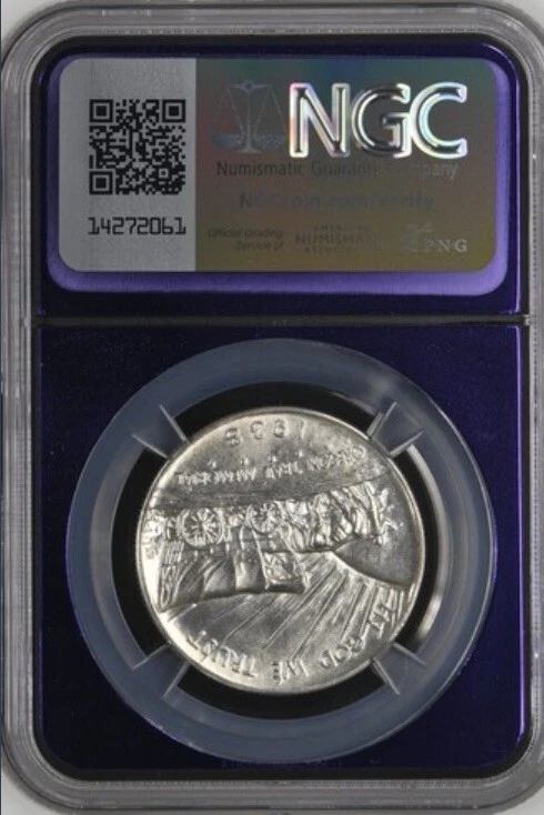 1938 Oregon Trail Half Dollar 50C NGCX MS64 Vaultbox Funbox 2024 DL7 - Image 2 of 2