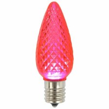 25 PINK C9 LED Faceted Christmas Light Bulbs LED Bulb Dimmable