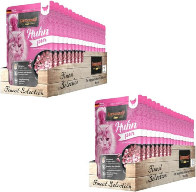 32 x 85 g Leonardo Finest Selection Pur Huhn I Poucher I Nassfutter I Sparpack