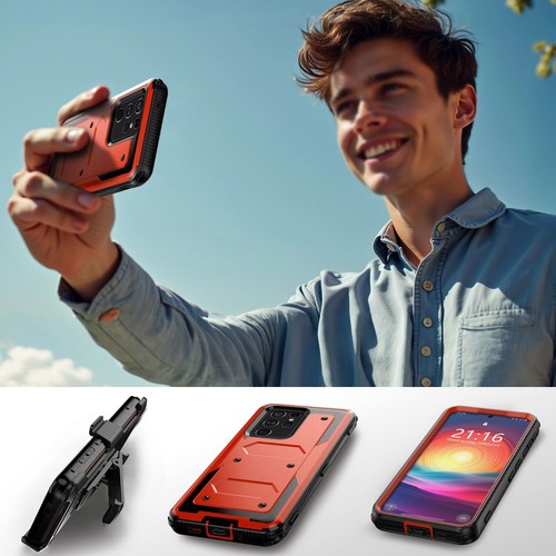 For Samsung Galaxy S21/S21+/S21 Ultra/FE Case Dual Layer Hard Cover / Belt Clip - Picture 7 of 89
