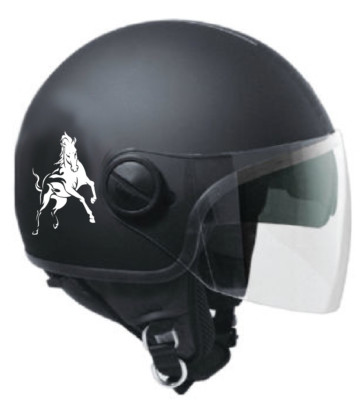 AMA SHOP Adesivo Prespaziato Biker Girl Inside colore nero |Divertente|adatto per casco auto moto |Decalcomania|Passione moto