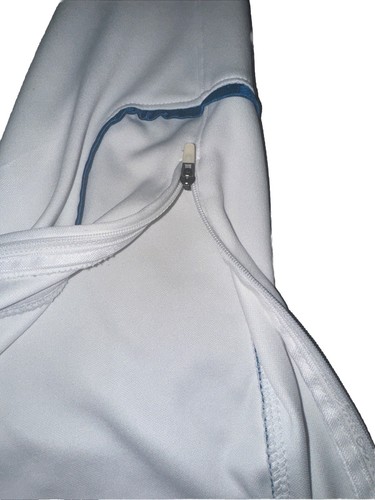 Jordan Air Flight Basketball Track Suit Pants Mens Lg Blue White Zipper Ankles - Picture 9 of 11