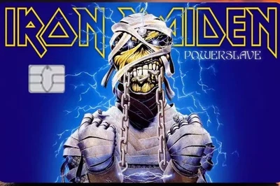 Iron Maiden Powerslave Credit Debit Card Sticker Skin Free Shipping
