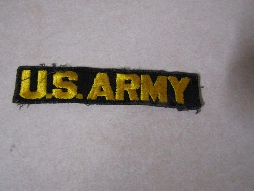 MILITARY PATCH US ARMY NAME TAPE TAG WW2 ERA GOLD ON BACK U.S. ARMY