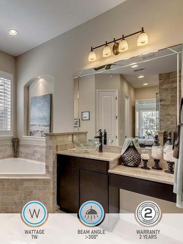 Energy-Efficient Dimmable Globe Light Bulbs, 7W, Warm White, UL Listed, Set of 6 - Picture 8 of 9