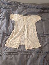 Vintage 60s Carters Baby Infants OS Yellow Jersey Kimono Jacket Robe