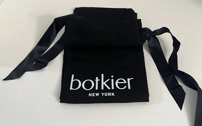 botkier NY Dust Bag Black Cotton Drawstring Cover 22.5 X 17  Inches New