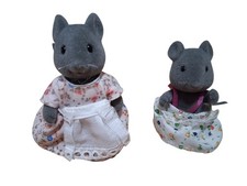 Vintage Sylvanian Grey mouse set
