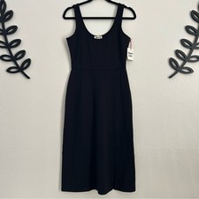 Open Edit Black Sleeveless A-line Midi Dress Size M LBD