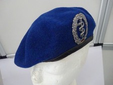 (B19-03) Original Bundeswehr Barett blau: Sanitäts-Truppe Gr. 62