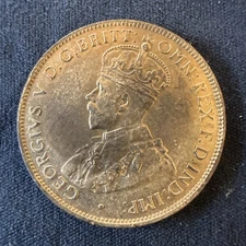 1936 AUSTRALIA 1/2 PENNY - Rare Early Date KM22