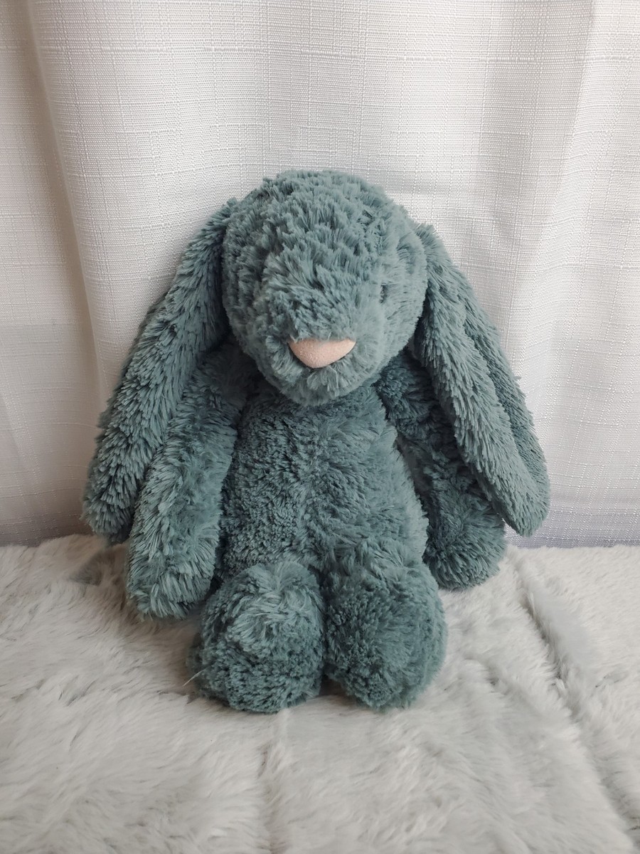  Bashful Forest Bunny 廃盤 レア Retired HTF Jellycat Bashful Forest Green Bunny Medium Stuffed Toy