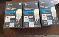 GE Cync Soft White Direct Connect Smart LED Bulb,A19 Base, Quantity Of Three 3 