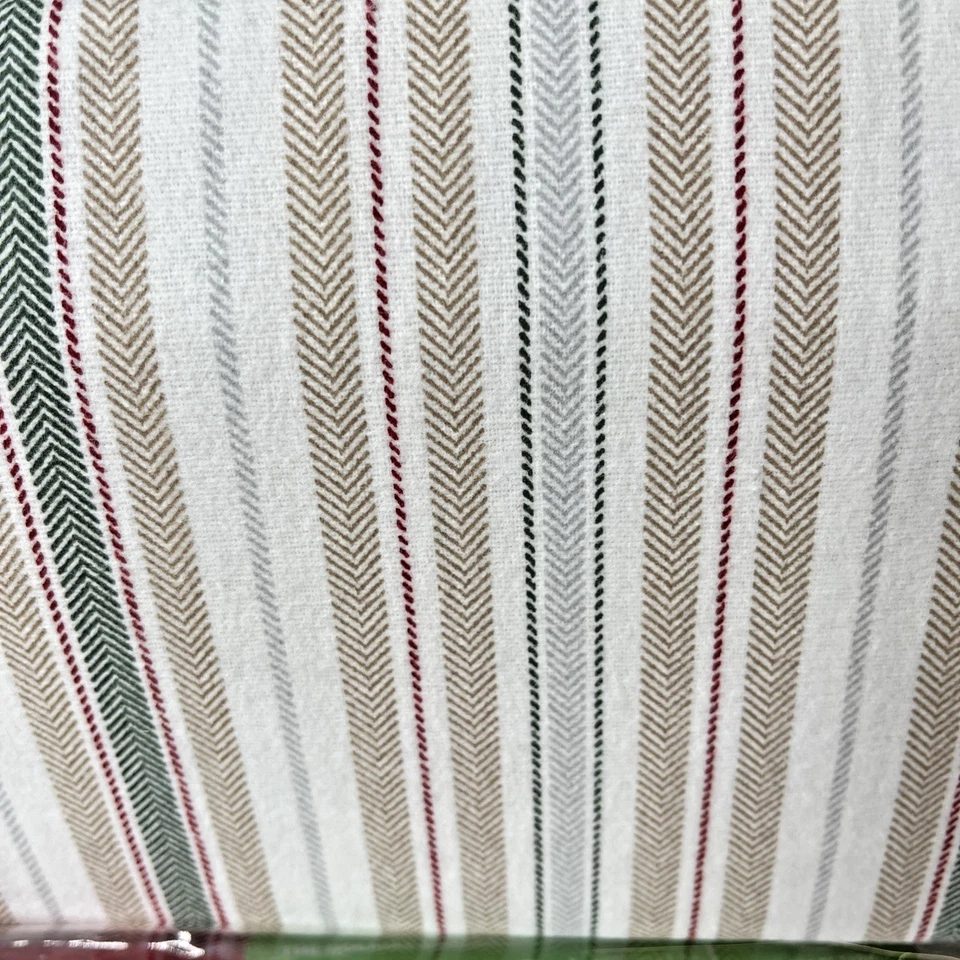 Juego de sábanas COMPLETO a rayas franela algodón colección vacaciones Martha Stewart Foto 4 de 4