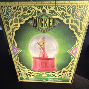 Wicked Glinda & Elphaba Boxed Snow Globe Set Glass Small 4.5in 2024