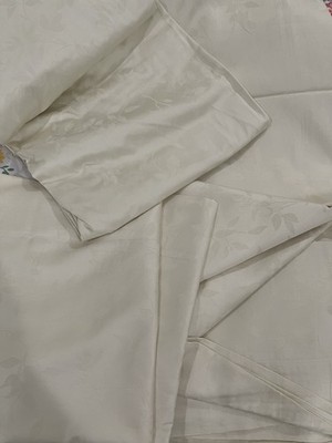 Sferra Italy NWT (4pc) Cal King Sheet Set 100% Cotton Sateen Light Beige 13 