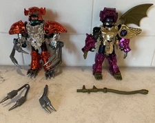 TMNT Metal Mutants Donatello and Michelangelo Almost Complete Sets