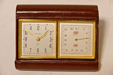 VERY STYLISH BUCHERER FOLDING TRAVEL CLOCK / CALENDAR - VERY RARE - L@@K