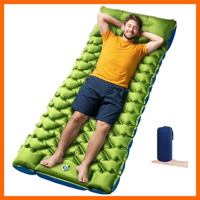 Camping Sleeping Pad, 4in Thick Ultralight Inflatable Camping Mat with Pillow...