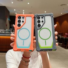 For Samsung Galaxy S25 Ultra S24 S22 S21 Shockproof TPU PC Case Mag Safe Cover
