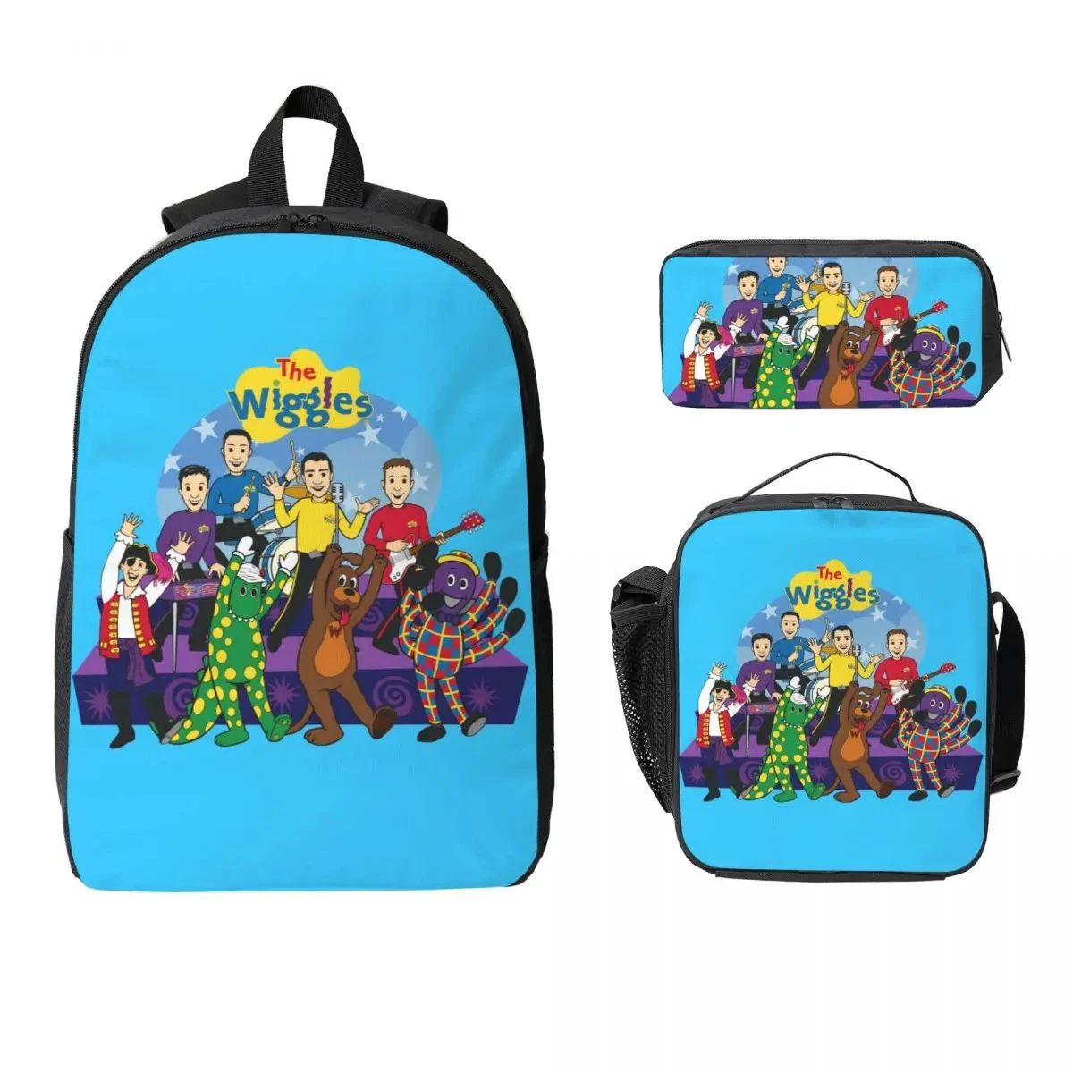 The Wiggles Backpack Lunch Bag & Pencil for Boys Girls