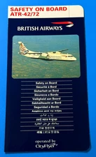 British Airways | CityFlyer ATR-42/72 Safety Card - 1999