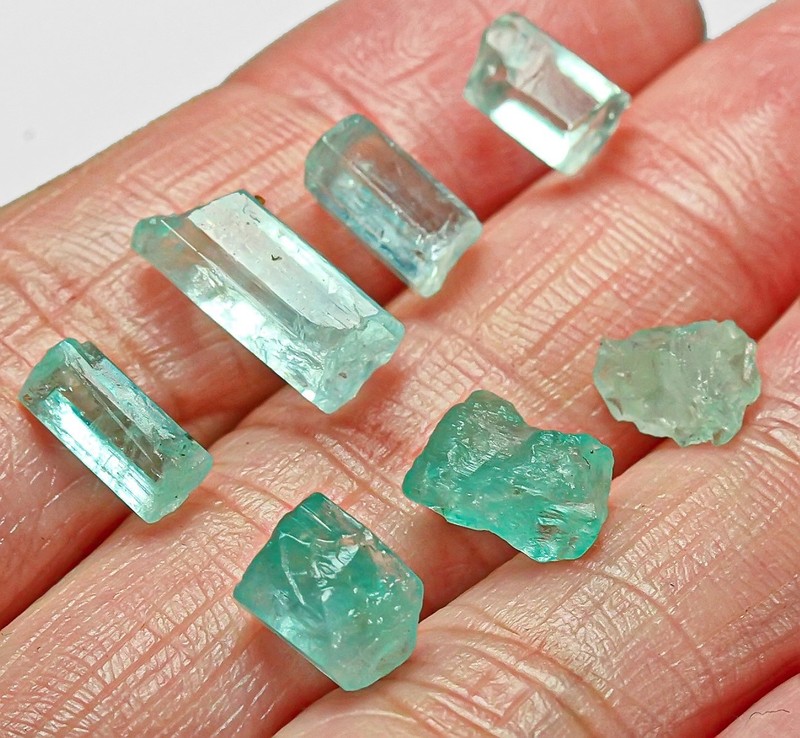 12Ct Paraiba Blue Green Emerald Vanadium Beryl Facet Rough Specimen YMDb317