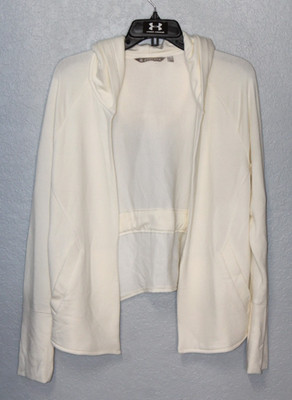 Athleta Women Open Front Clarity Cinch Cardigan MEDIUM Cream Ivory Style 352771