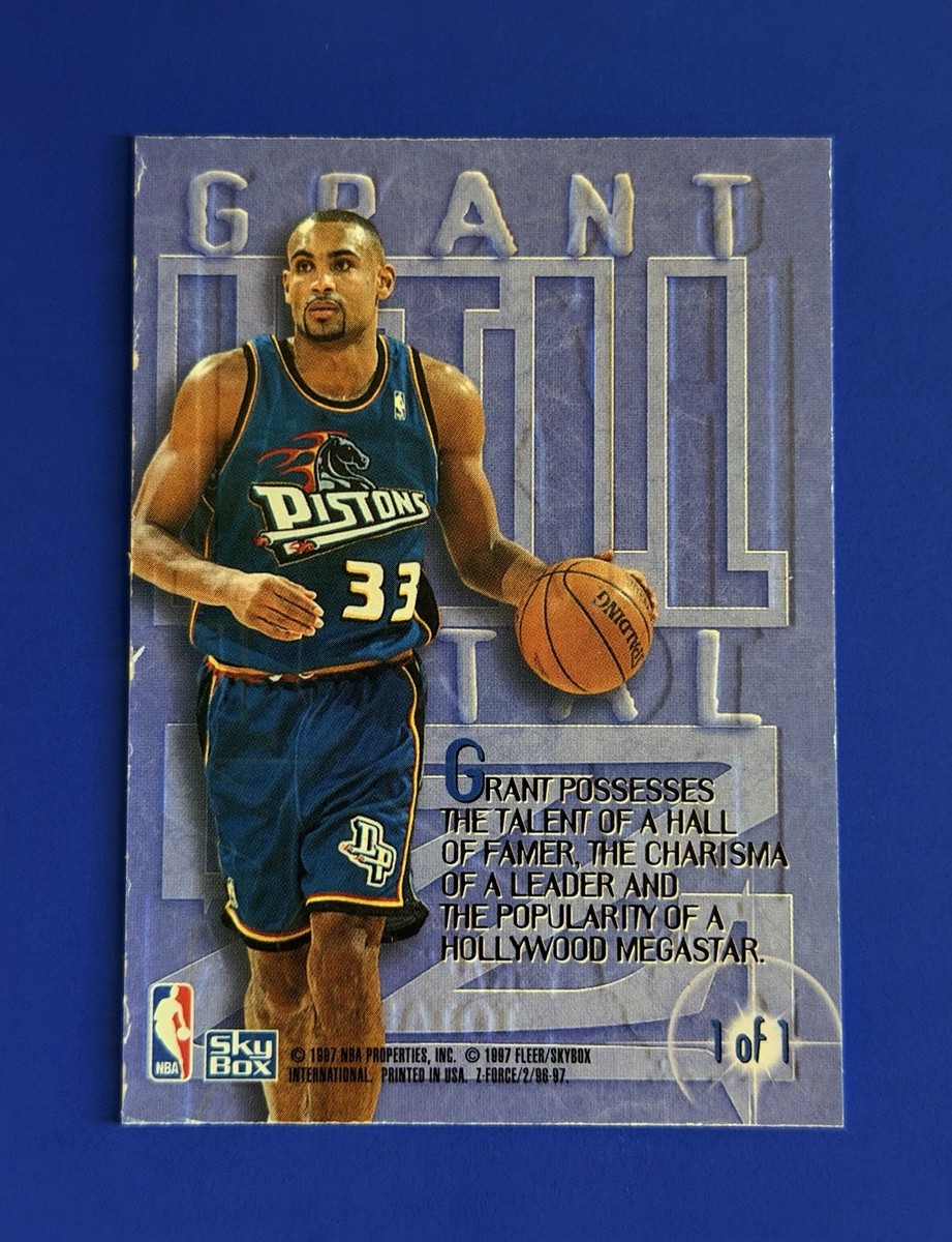 1997-98 Skybox Z-Force Grant Hill Pistons Total Z Embossed Insert