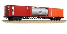 Bachmann 38-628A BR FFA Inner Flat Blue 2 x 20ft & 1 x Tank ISO Containers