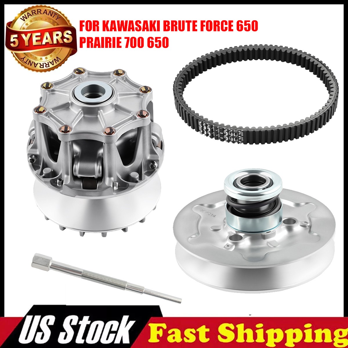 Primary Secondary Clutch + Belt Set for KAWASAKI BRUTE FORCE 650 PRAIRIE 650，700