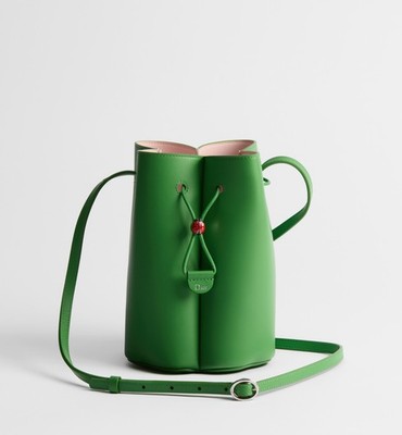 Dior Petit Trèfle Mini Bucket Bag Lambskin Drawstring Ladybug