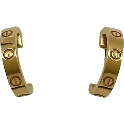 Cartier Love Hoop Earrings Gold 750 Jewelry Used