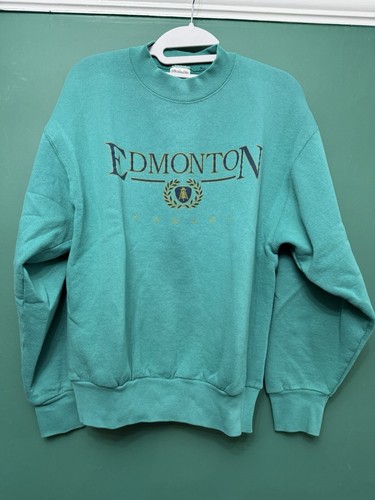 Felpa uomo. Grande. Verde. Edmonton Canada - Foto 1 di 4