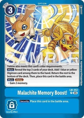 Malachite Memory Boost! Foil - LM-052 - NM - Digimon TCG