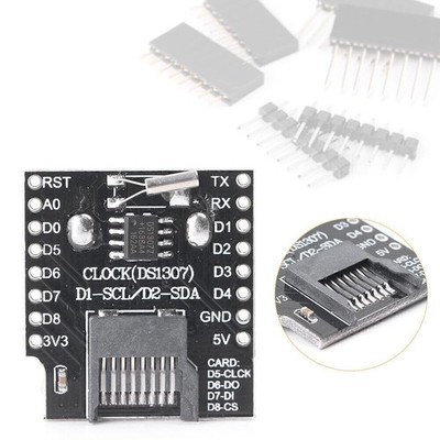Micro SD Wemos D1 Data Logger Shield+RTC DS1307 Uhr für Arduino/Raspberry