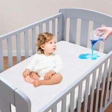 Crib Mattress Protector Waterproof Smooth Top Mattress Cover for Kids 28"x52"