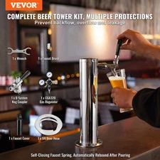 Kegerator Tower Kit, Self-Closing Spring for Party Bar Home
