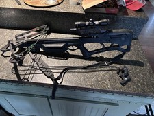 Barnett Quad Edge Crossbow Black w/ Scope  Cocking Rope, 150lb 350fps