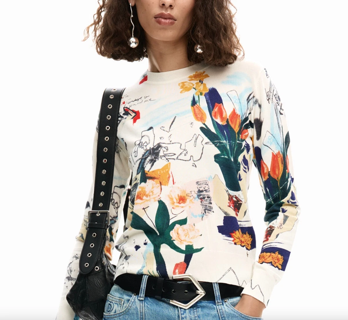 Desigual Jersey Marilyn Sudadera, Blanco, M Para Mujer