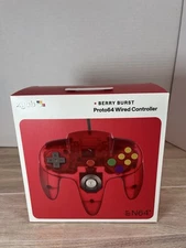 XYAB Proto64 Wired Controller Berry Burst N64 Brand New In Box Nintendo 64
