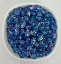 Glass Bead "Mermaid" Mix Rounds Ovals Barrels Jewelry Bracelets 120 beads/4oz