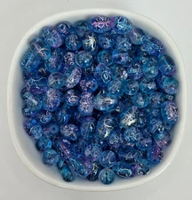 Glass Bead "Mermaid" Mix Rounds Ovals Barrels Jewelry Bracelets 120 beads/4oz