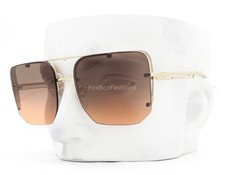 Bvlgari Sunglasses Shiny Pale Gold Gray Orange Gradient BV 6146 278/18 w/case