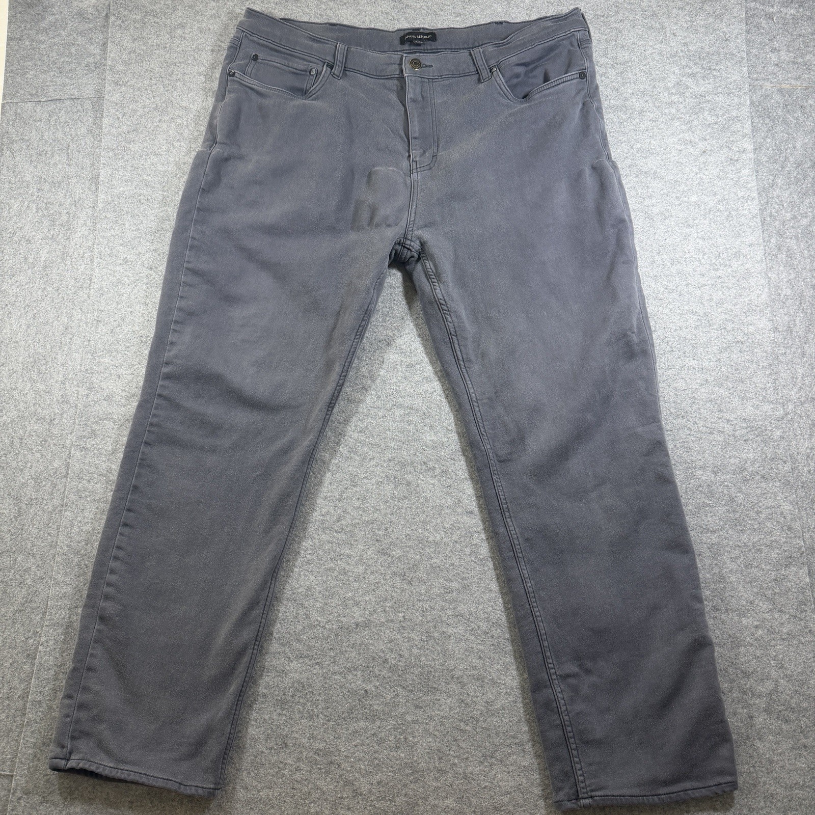 Banana Republic Chino Pants Mens 40x32 Gray Straight Fit Stretch Brushed Twill