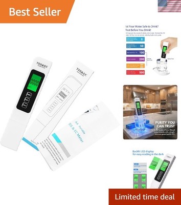 Instant Read Digital TDS Meter with Backlit Display - Perfect for Drinking Water