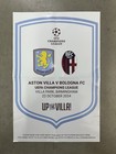 Aston Villa vs Bologna - 22/10/2024 - White UEFA Champions League Poster