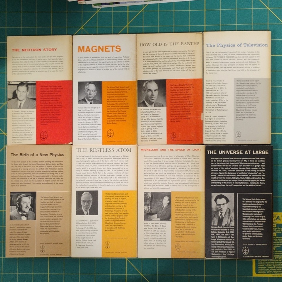 Doubleday Anchor Science Study Series - Lot of 8 paperbacks 1959-1960 ...