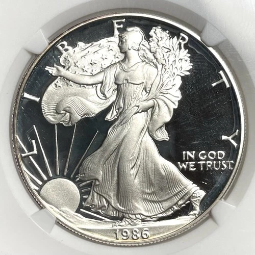 1986-S Silver American Eagle $1 NGC PF69 Ultra Cameo 1 Oz .999 First Year Proof