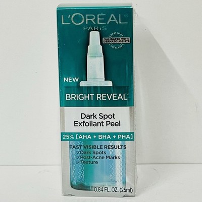 L'Oreal Paris Bright Reveal Dark Spot Exfoliant Peel 25% AHA BHA PHA Face 8.4 oz
